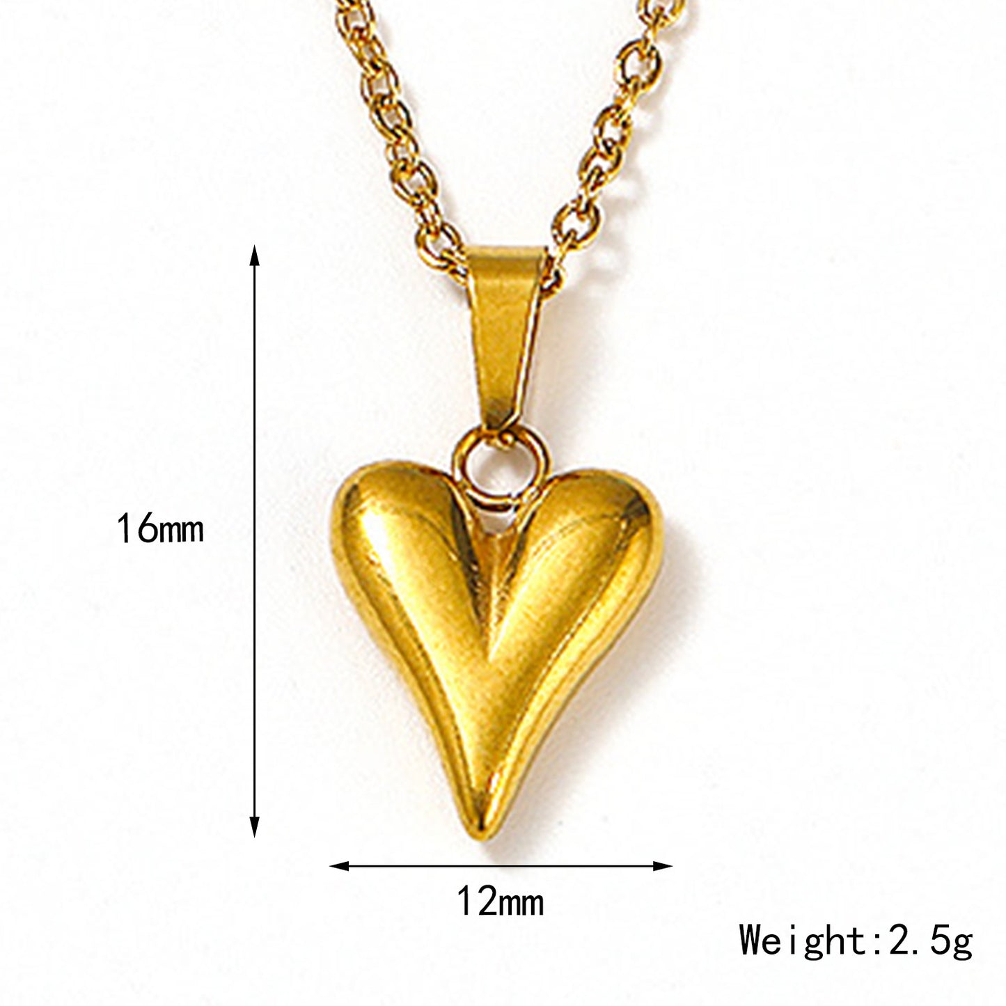 Ins Elegant Light Extravagant Love Heart Women's Necklace