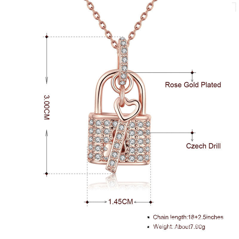 New Korean Style Pendant Fashion Key Lock Necklace