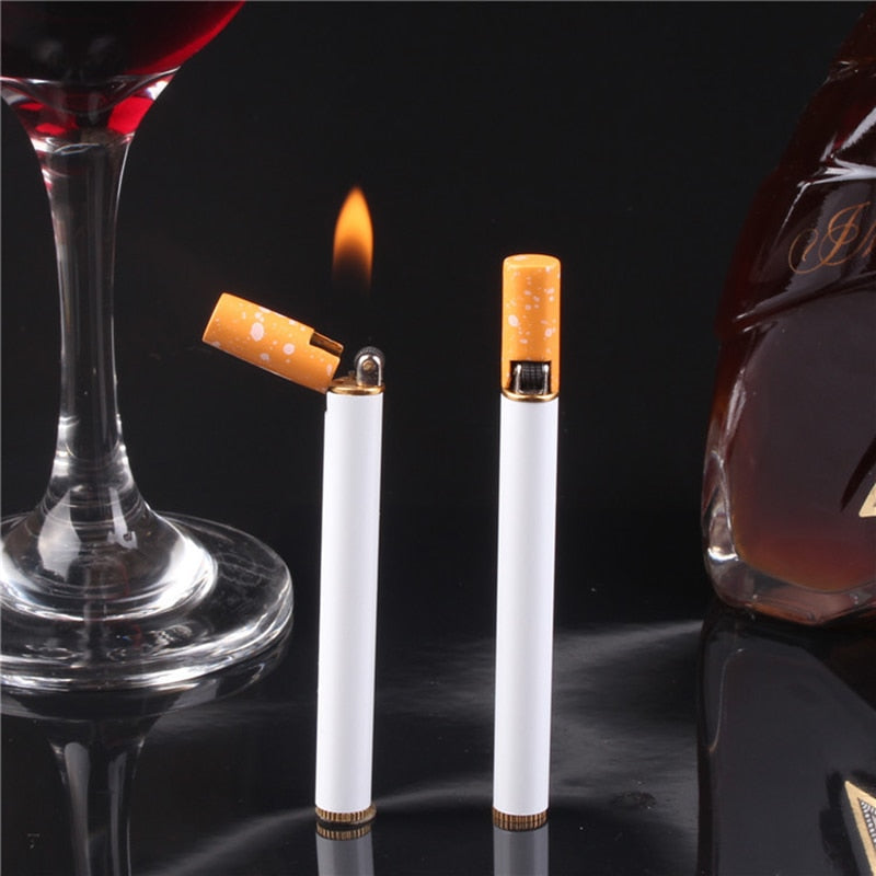 Creative Mini Lighter Butane Gas Metal Cigarette Shaped Lighter
