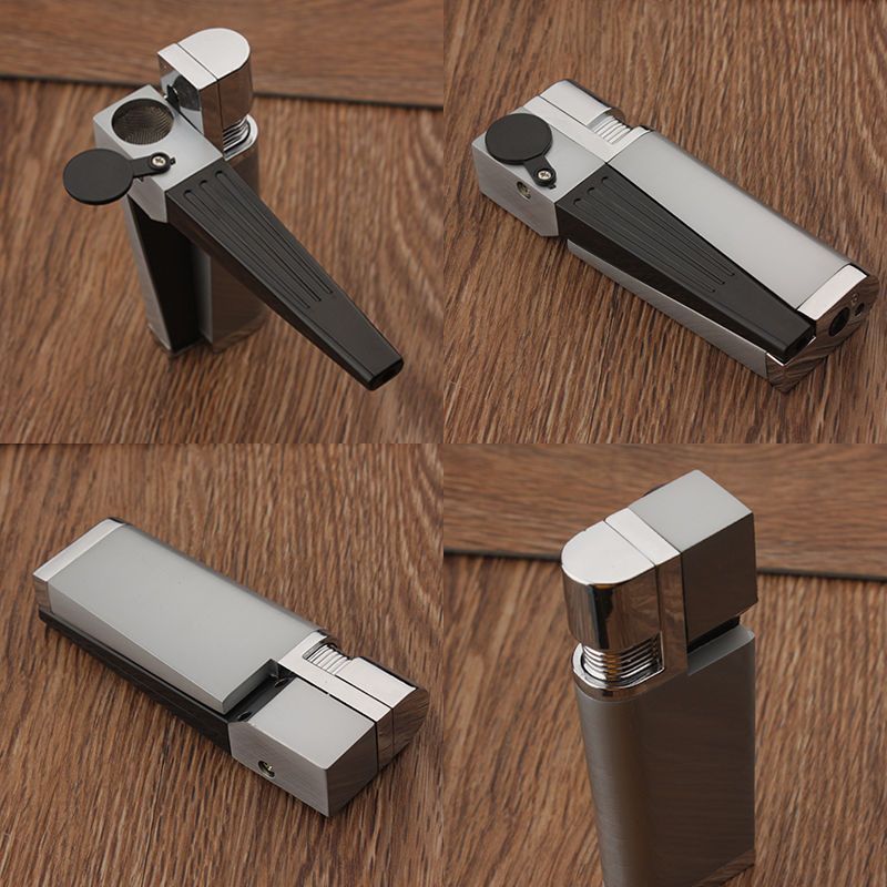 Encendedor Pipe Lighter Creative Foldable Metal Lighter Pipe Combination Portable Folding Pipe Lighter Smoking Men's Smoking Gadget
