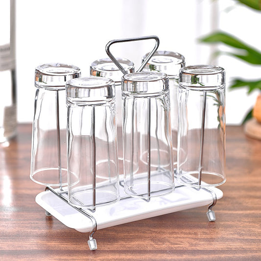 Simple And Practical Kitchen Domestic Glass Drain Rack Portable